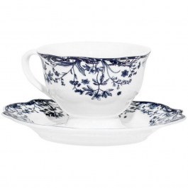 Φλυτζάνι Καφέ Με Πιατάκι Reverie 07-38830 220ml White-Blue Estia WHITE-BLUE