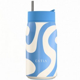 Ποτήρι - Θερμός Lens Ocean Waves Save The Aegean 01-43032 360ml White-Blue Estia WHITE-BLUE