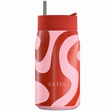 Ποτήρι - Θερμός Lens Coral Waves Save The Aegean 01-43049 360ml Red-Pink Estia