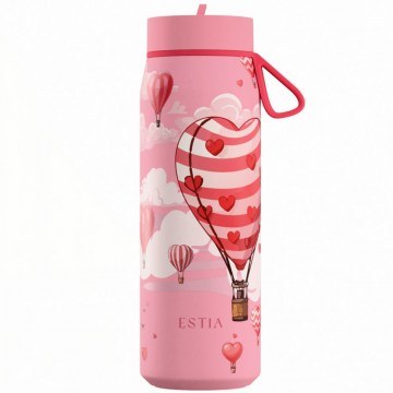 Isothermal Bottle Pulse Love Ascend Save The Aegean 01-42455 500ml Pink Estia
