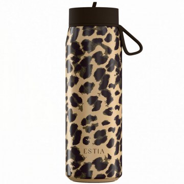 Isothermal Bottle Pulse Spotted Prowl Save The Aegean 01-42554 500ml Brown-Black Estia