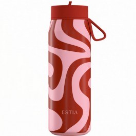 Isothermal Bottle Pulse Coral Waves Save The Aegean 01-42615 500ml Red-Pink Estia RED-PINK