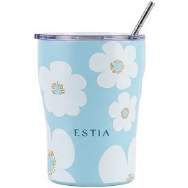 Ποτήρι - Θερμός Με Καλαμάκι Daisy Save The Aegean 01-49034 350ml Multi-Blue Estia BLUE
