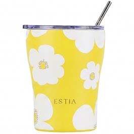 Ποτήρι - Θερμός Με Καλαμάκι Daisy Save The Aegean 01-49041 350ml Multi-Yellow Estia YELLOW
