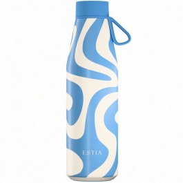 Ισοθερμικό Μπουκάλι Flow Ocean Waves Save The Aegean 01-42141 500ml White-Blue Estia WHITE-BLUE