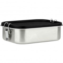Food Container 01-41397 20,5x6,8x6,8cm 1,2lt Void Black-Inox Estia INOX-BLACK