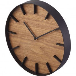 Ρολόι Τοίχου BR LBTYMZK4108 Φ26,5x4,2cm Black-Brown Yamazaki BLACK-BROWN