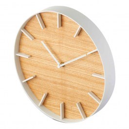Ρολόι Τοίχου BE LBTYMZK4109 Φ26,5x4,2cm White-Natural Yamazaki NATURAL-WHITE