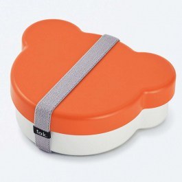 Δοχείο Φαγητού Παιδικό Bear LBTTNJTN-0170OR 14,6x12x4,9cm 400ml White-Orange Takenaka WHITE-ORANGE
