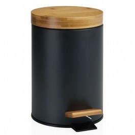 Κάδος Απορριμμάτων LBTAH-BA69080 Φ17x26cm 3lt Black-Brown Andrea House BLACK-BROWN