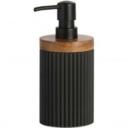 Δοχείο Κρεμοσάπουνου LBTAH-BA22114 Φ8x18cm 300ml Black-Natural Andrea House NATURAL-BLACK