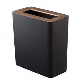 Trash Can Rin Slim YMZK3195 10L 28x15x30cm Black Yamazaki Black