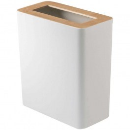 Trash Can Rin Slim YMZK3196 10L 28x15x30cm White Yamazaki WHITE