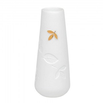 Vase Porcelain Gold Leaf Small RD0016480 3,5x 9cm White-Gold Raeder