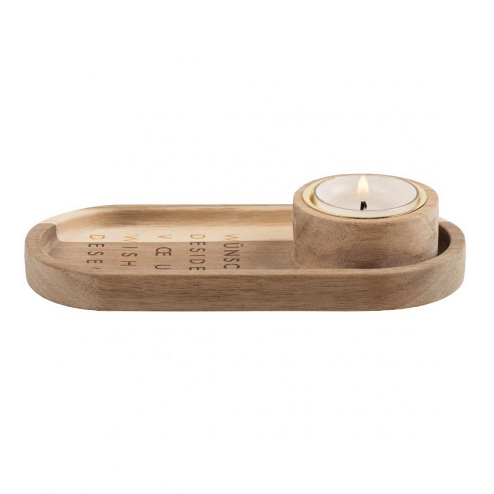 Βάση Για Ρεσώ Ξύλινη Wishes RD0090598 16,5x7,5x3,5cm Natural Raeder
