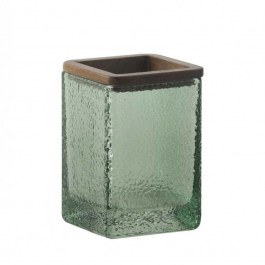 Ποτήρι Για Οδοντόβουρτσες AH-BA74093 7,5x11cm Green Martele Andrea House GREEN