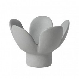 Candlestick Flower RD0051578 D8x5,5cm Grey Raeder GREY