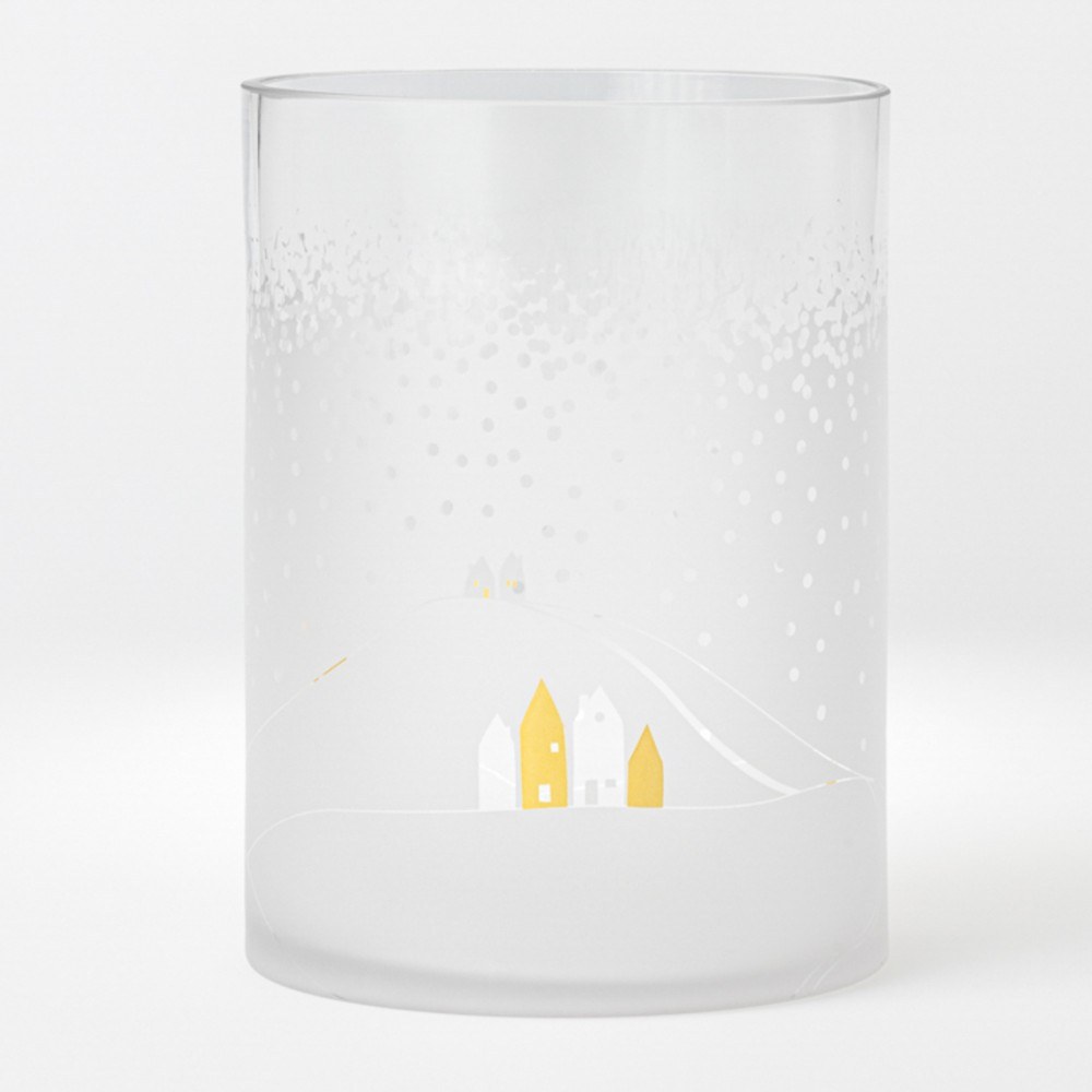 Βάζο Γυάλινο Snowscape RD0092303 Φ19cmx25,5cm Light Grey-Clear Raeder