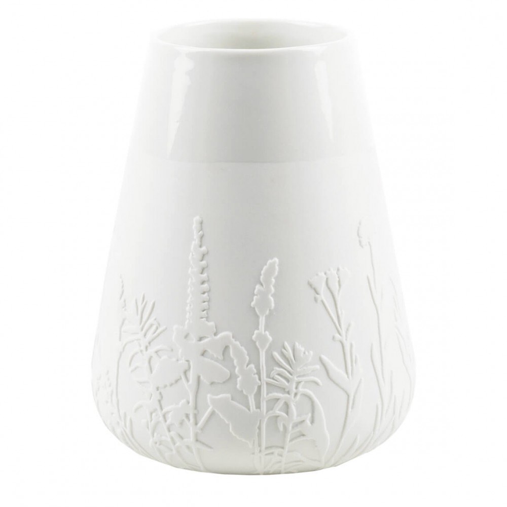 Βάζο Πορσελάνινο Floral Gingko RD0015501 Φ13x18cm White Raeder