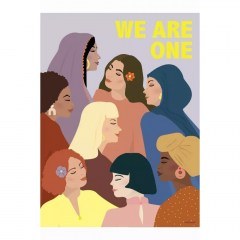 Poster We Are One VV-F2021097L 50x70cm Multi Vissevasse