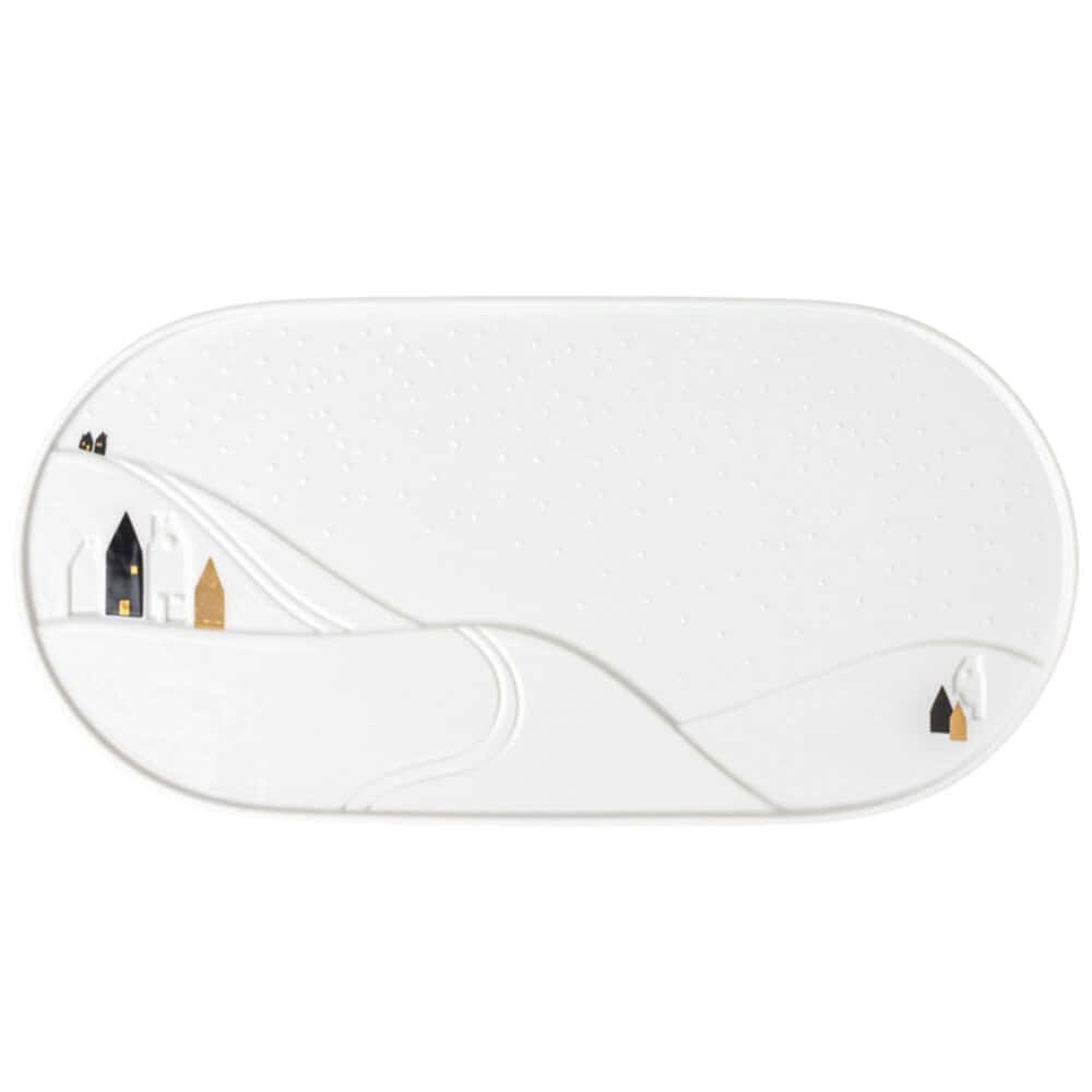 Διακοσμητική Πιατέλα Snow Landskape RD0092316 40x19x1cm White Raeder