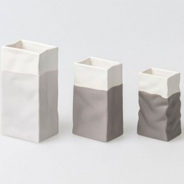 Βάζα Mini Paper Bags (Σετ 3Τμχ) RD0017449 4,5-8cm Grey Raeder GREY