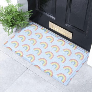 Entrance Mat Pastel Rainbow -DMWRAINBOWPASTEL-7040 70x40cm Multi Artsy Mats