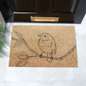 Entrance Mat Pencil Robin -AM6040-ROBIN 60x40cm Natural Artsy Mats
