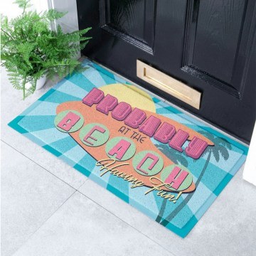 Entrance Mat Probably At The Beach -AMDMW-ATBEACH-7040 70x40cm Multi Artsy Mats