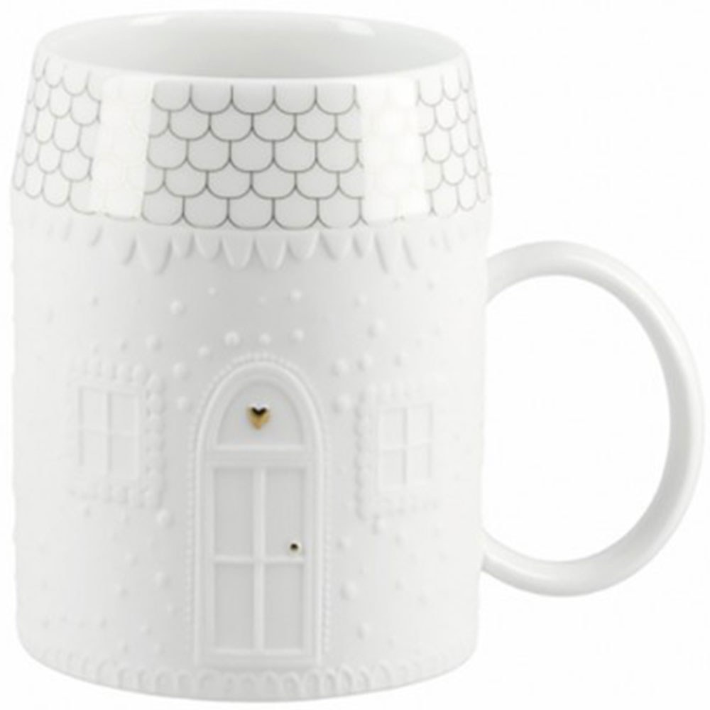 Κούπα Gingerbread RD0092591 Φ7,5x10cm 350ml White-Gold Raeder