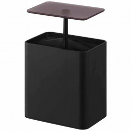 Cotton Swab Storage Container Tower Push Up YMZK10285 9,6x6,6x10,8cm Black Yamazaki BLACK