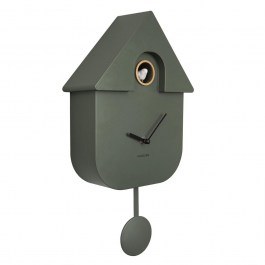 Wall Clock KA5768GRModern Cuckoo White Karlsson DARK GREEN