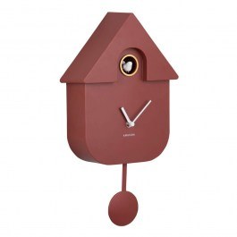 Wall Clock KA5768RD Modern Cuckoo Red Karlsson RED