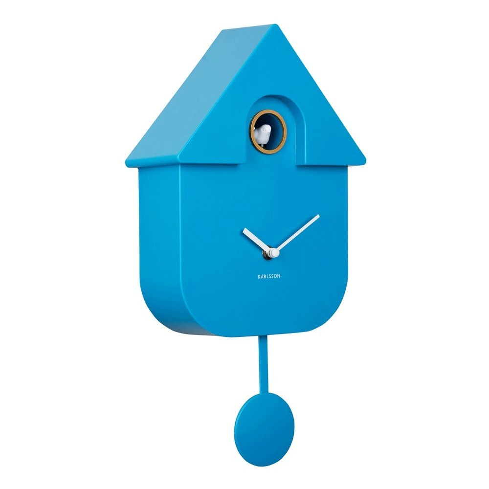Ρολόι Τοίχου KA5768BB Modern Cuckoo Bright Blue Karlsson