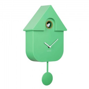 Wall Clock KA5768BG Modern Cuckoo Bright Green Karlsson