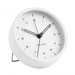 Desktop Clock - Alarm Clockι KA5806WH Tingle Steel White Karlsson WHITE