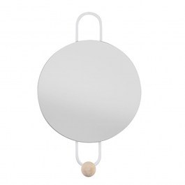 Καθρέπτης Τοίχου Με Κρεμάστρα PT3612WH Bright D.20cm White Present Time WHITE