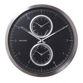 Wall Clock Multiple Time KA5508BK D.50cm Black Karlsson BLACK