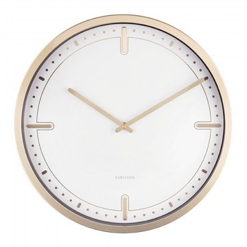 Ρολόι Τοίχου Dots & Batons KA5727WH Φ42cm White-Gold Karlsson