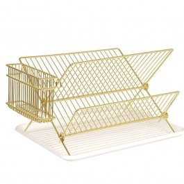 Πιατοθήκη Wire PT3116GD 36,5x29,5x23,5cm Μεταλλική Gold Present Time GOLD