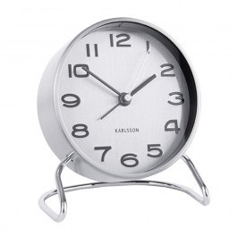 Desktop Clock - Alarm Clock KA5763SI 10x7x12cm Silver Karlsson SILVER