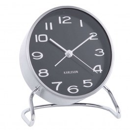 Desktop Clock - Alarm Clock Classical Numbers KA5763BK  9,5x7cm Black Karlsson BLACK