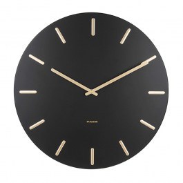 Ρολόι Τοίχου Charm KA5716BK Φ45cm Μεταλλικό Black-Gold Karlsson BLACK-GOLD