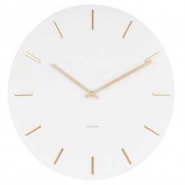 Ρολόι Τοίχου Charm KA5716WH Φ45cm Μεταλλικό White Karlsson WHITE