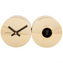 Ρολόι Τοίχου Duo Cuckoo KA5789GD 24x7,5x12cm Gold Karlsson GOLD