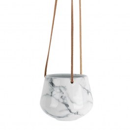 Pot Hanging Marble PT3734WH 12,2x9,5cm White Present Time WHITE