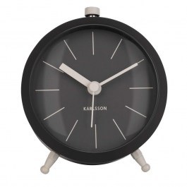 Desktop Clock - Alarm Clock Button KA5778BK D9x10,5cm Black Karlsson BLACK