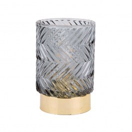 Κηροπήγιο Με Φωτισμό Led Zig Zag PT3689GY 8,5x13cm Grey Present Time GREY