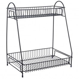 Ραφιέρα 2 Θέσεων Tidy PT3844BK 30x20x34,5cm Black Present Time BLACK