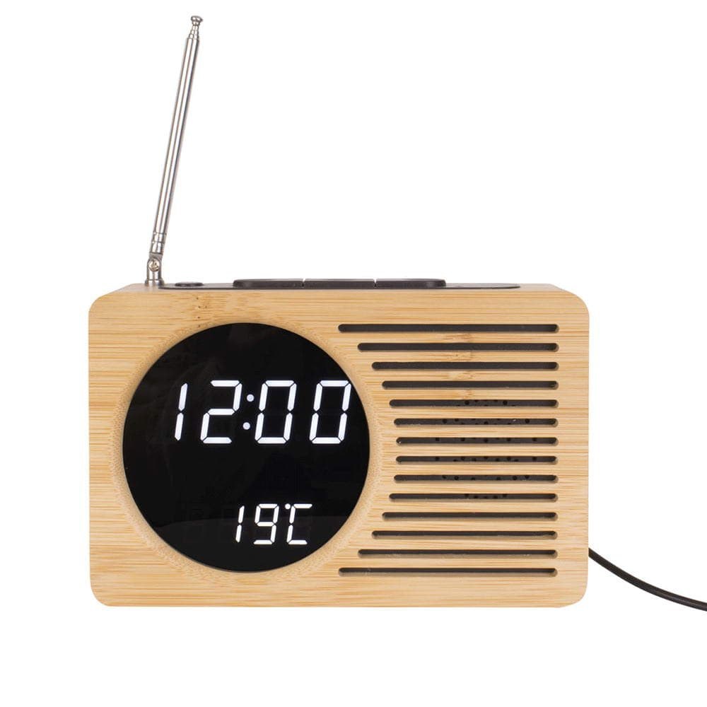 Ρολόι Επιτραπέζιο - Ξυπνητήρι Retro Radio KA5719 16x10x7cm Natural-Black Karlsson